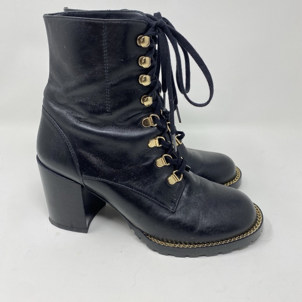 Stuart Weitzman Kolbie Chain Block Bootie Smooth … - image 6